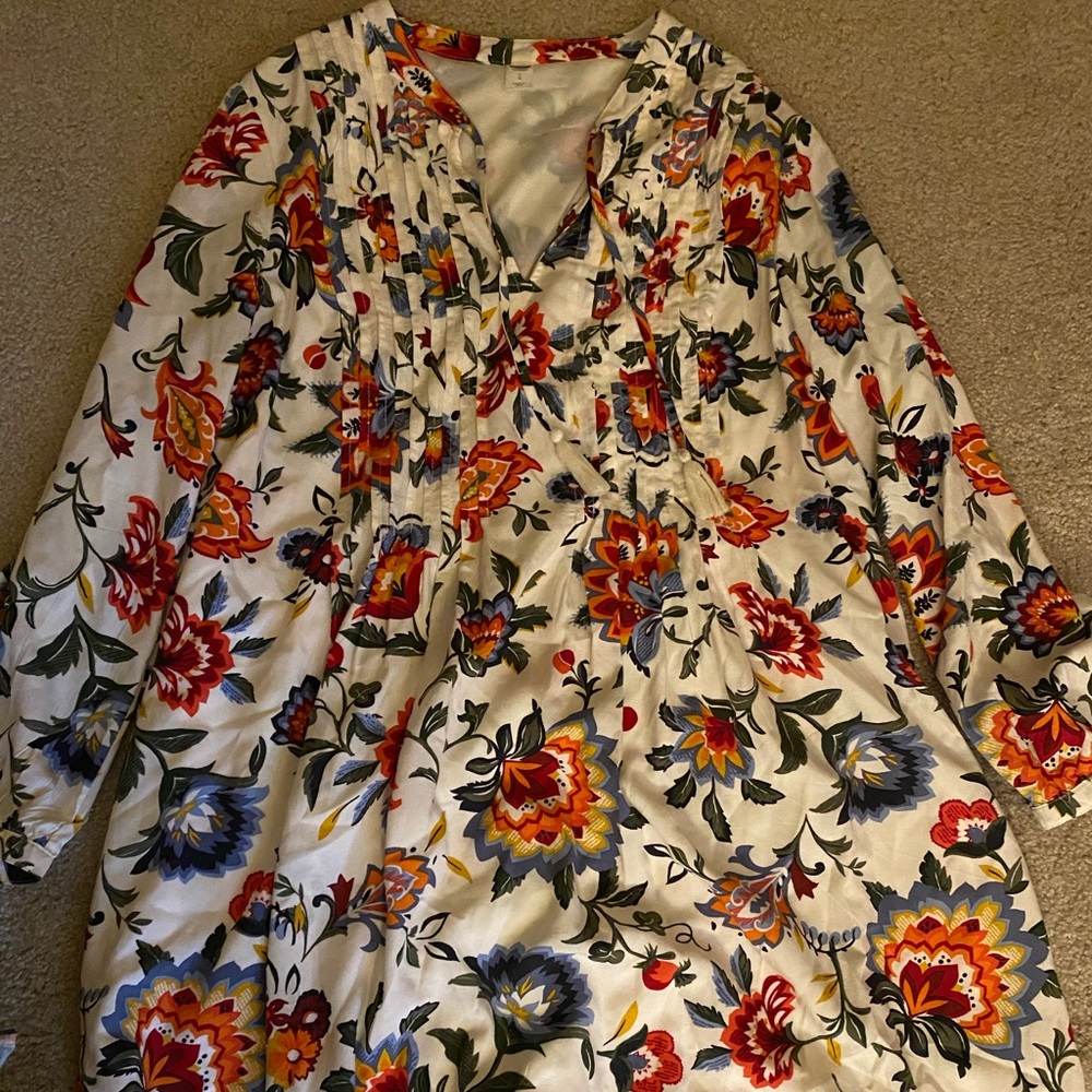 White floral old navy dress